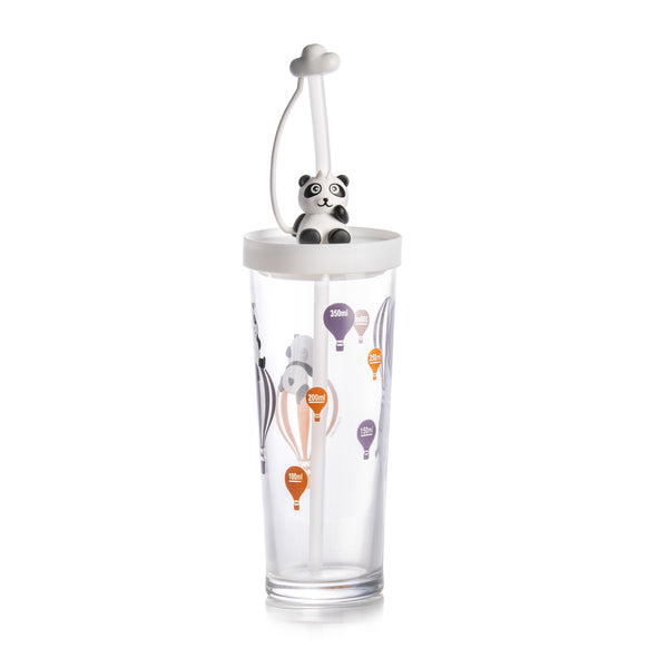 Luminarc Panda Tumbler glass with Straw
