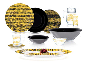Luminarc Trobosh Gold & Black 52P Dinner Set