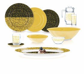 Luminarc Heibro Gold & Black 52P Dinner Set