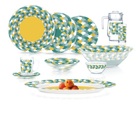 Luminarc Shellbie Green & Golden 52P Dinner Set