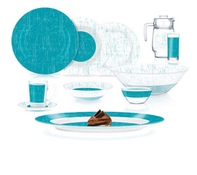 Luminarc Poppy Turqoise 52P Dinner Set