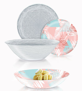 Luminarc 19pcs Brush Granite Graphic Jungle Crockery Dinnerset