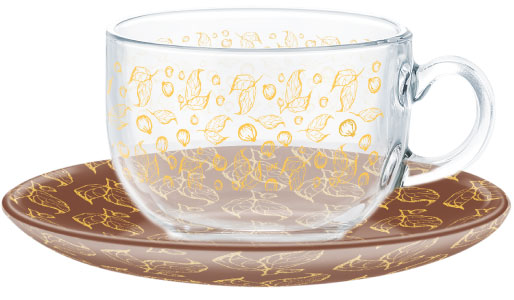 Luminarc CUP_SAUCER_GOLD-CRESCENT