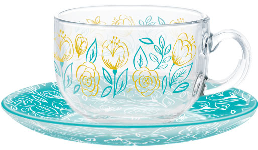 Luminarc CUP_SAUCER_ROSE-GALA