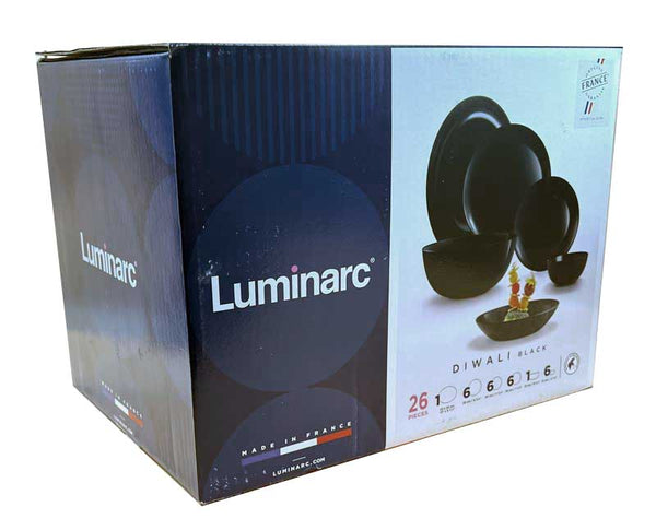 Luminarc 26pcs Diwali Black Dinnerware Set