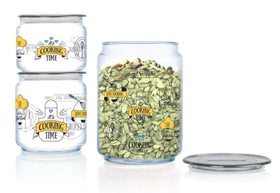 Luminarc 1 piece Cooking Time Jar with Grey Lid - Available in different sizes