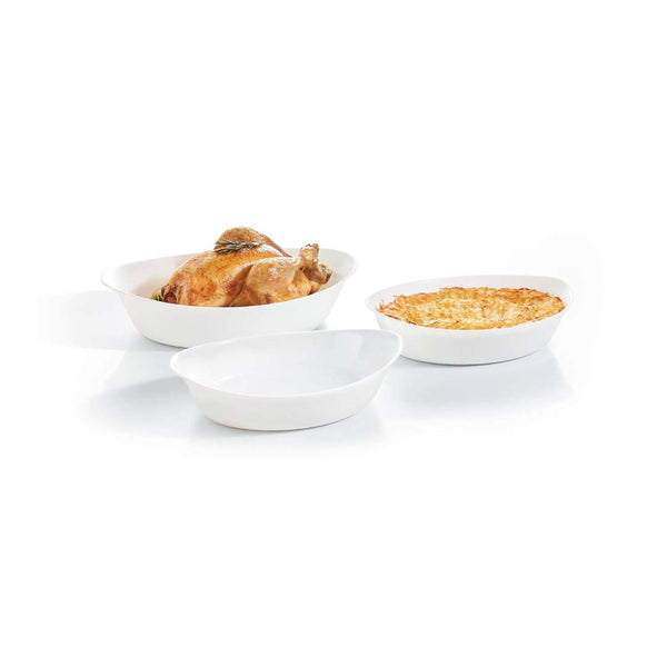 Luminarc-3pcs-SMART-CUISINE-WHITE-Serving-Dish-set