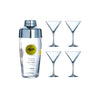 Luminarc 5pcs Cocktail Stemglass Set with Shaker