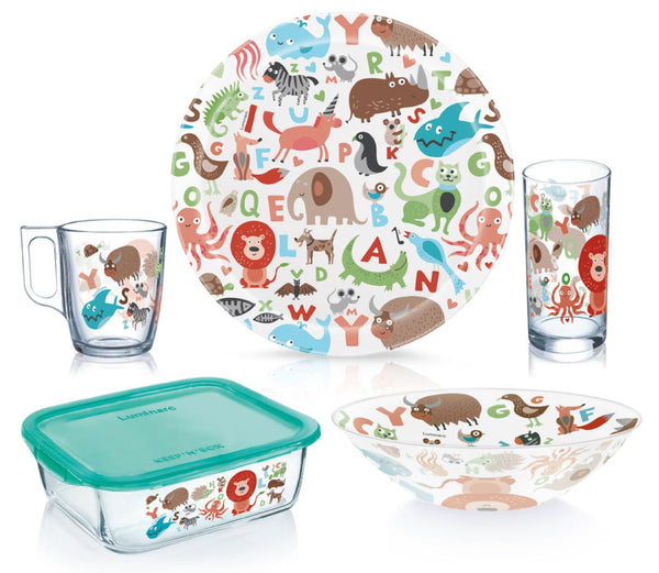 Luminarc-5pcs-Eat-_-Learn-DinnersetSet---Kids-Collection-Crockery