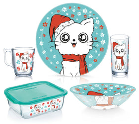 Luminarc 5pcs Happy Kitty Dinnerset - Kids Collection Crockery