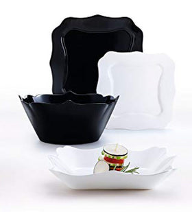 Luminarc Authentic Black & White 19Pcs Dinner Set
