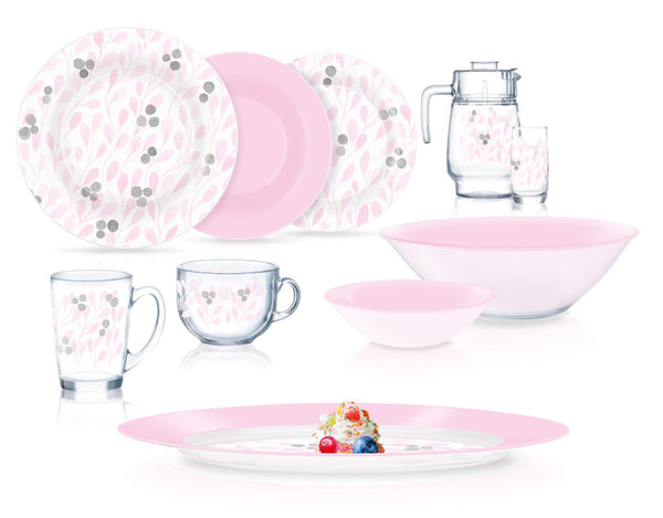 Luminarc-Fujoyna-White-and-Pink-46pcs-Dinnerset