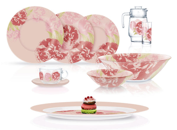Luminarc-Pastel-Pink-46pcs-Dinnerset