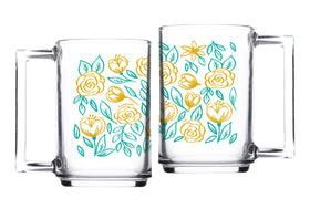 Luminarc Rose Gala 6pcs mugs for Hot & Cold Drinks