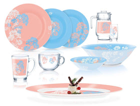 Luminarc Rose Mix & Match 46pcs Dinner Set