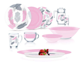 Luminarc Tirana Pink 46pcs Dinner Set