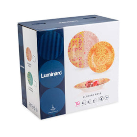 Luminarc 18Pcs Alondra Rose Crockery Dinner Set