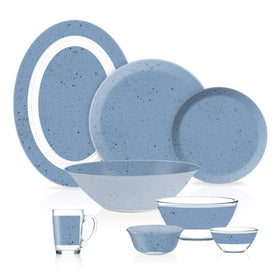 Luminarc 33pcs Ingmar Blue Crockery Dinnerset