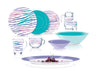 Luminarc 46Pcs Junia Purple Crockery Dinner Set